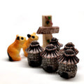 Arts and Crafts Squirrel Miniatures Gnomes Figurine Fairy Garden Accessories Set Mini House Bird Landscape Decor Terrarium DIY