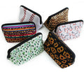 Small MOQ Custom Design Printing Lady Cosmetic Bag Case Toiletry Pouch Waterproof Neoprene Women Makeup Bag Wallet Clutch Bag