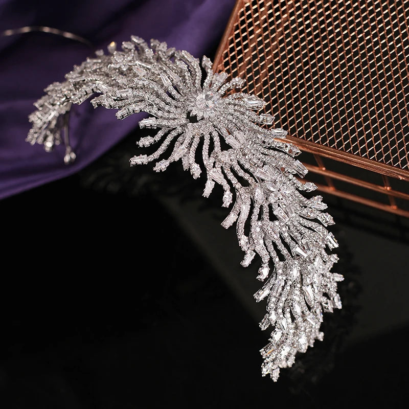 High Quality Headpiece Wedding Headband Tiara Design Cubic Zircon Bridal Hair Accessories Crown Women BC6481 Corona Princesa