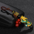 Fashion Wholesale Gold Plated Temperature Coloring Changing Charm Feng Shui Piyao Key Chain Fengshui Pixiu Keychain for Bag