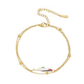 New Design Stainless Steel Palestine Map Bracelet for Women Two Layers Box Chain Bracelets Wholesale
