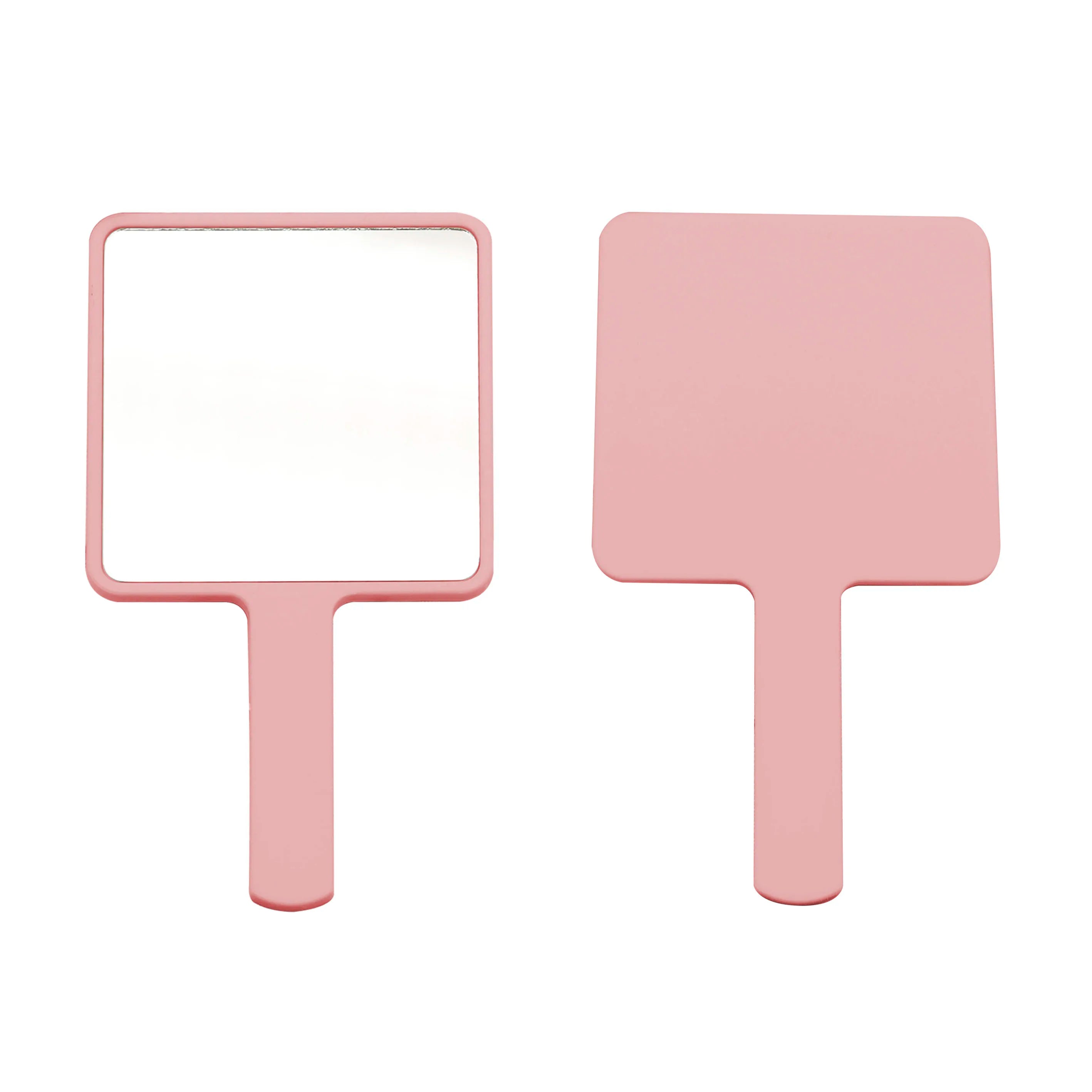 Hot Sell Gift Square Handheld Mirror Cosmetic Wholesale Makeup Mirror Customized Logo Beauty Handle Mirror