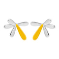 Elegant Flowers Stud Earrings Unisex 18K Gold Plated Dual Color Trendy Brass Jewelry for Weddings Parties OEM ODM Manufacturer