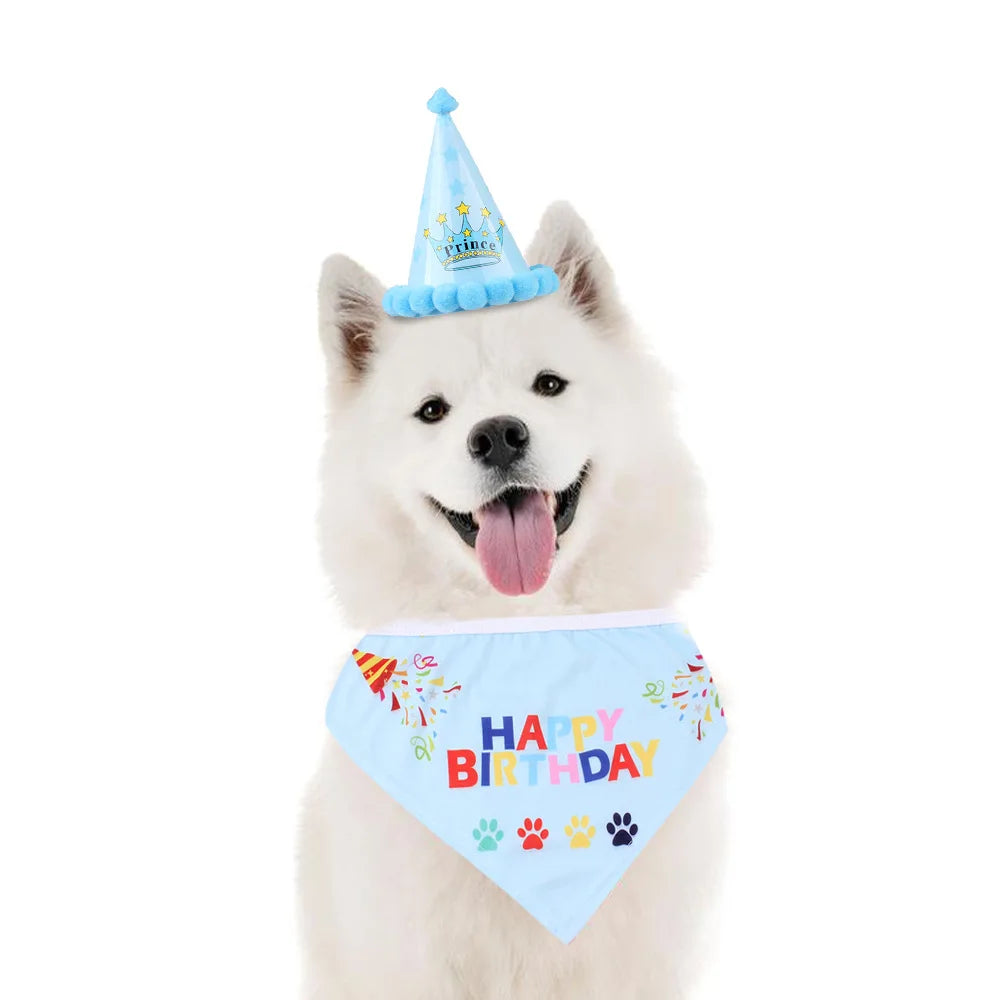 Wholesale Funny Cute Decoration Bandanas  Hat Dog Birthday Party Supplies