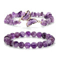 Wholesale Bracelet 8mm Round Crystal Bead Bracelet for Girls Amethyst Beaded Bracelets Butterfly Charms