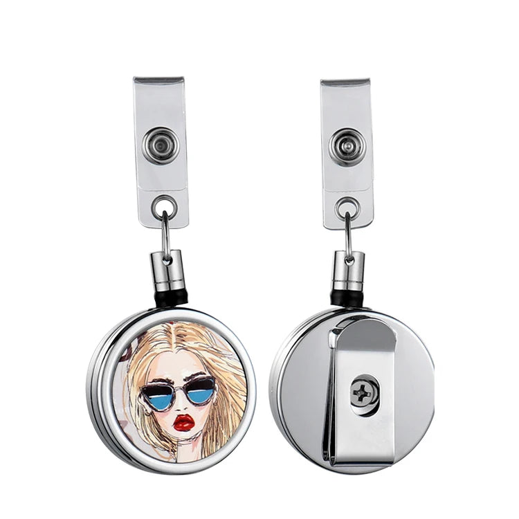 Blank Custom ID Card 40mm Retractable Badge Reel Wholesale