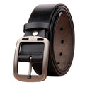 Custom Leather Belt Men's Pin Buckle Belts Cow Hide Belt for Pants With Zinc Buckle
