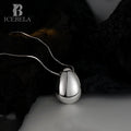 Fine Jewelry Making 925 Sterling Silver Circle Pendant and Charms Vintage Water Drop Designer Minimalist Necklace for Women