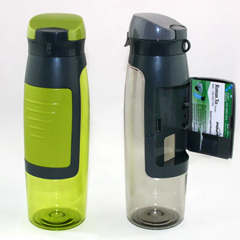 750ML Sport Plastic Drinking Water Bottle With Card Storage BPA Free Water Bottle for Fitness Gym Sports