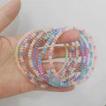 Fashion Cat Eye Shaped Rainbow Bracelet Small Summer Girl Heart Candy Handmade Opening Beaded Cuff Bracelet for Women