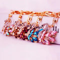 Cute Swan Keychain Keyring New Fashion Jewelry Crystal Animal Metal Key Chain Ring for Women Gift Bag Charm