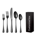 Dishwasher Safe Gold Tableware Stainless Steel 410 430 18/0 Cutlery Knife Fork Spoon Set Flatware Set with Gift Box