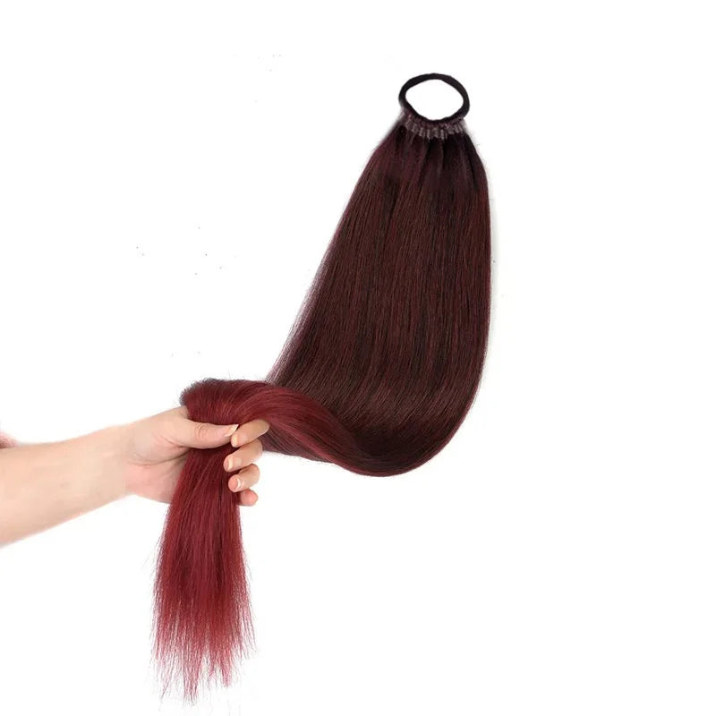 Hot Sale 60CM Ponytail Wig Female Long Straight Hair Ponytail Long Winding Hair Extensions Hairpiece