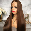 Luxurious Human Hair Wig Cuticle Aligned Virgin Hair Natural Blonde Color Thick Density HD Transparent Lace Front Wigs