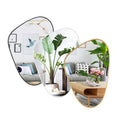 Jinn Home Plastic Framed Mirror Irregular Wall Decor Mirrors Gold Black White
