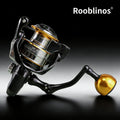 ROOBLINOS HEG 5.2:1 Plastic Spinning Reel Left Hand Corrosion-Resistant for Carp Trout Stream Ocean Saltwater Fishing 230g