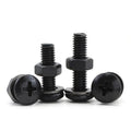 Carbon Steel M3 M4 M5 Phillips Truss Head Machine Screw Nut & Washer Assortment Kit-Metric Measurement System
