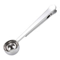 Metal Coffee Scoop Clip Coffee Measuring Spoon with Long Handle Bag Sealing Clip Kitchen Tools Coffee Measuring Spoon Clip