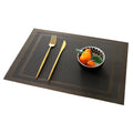 Luxury Customized Woven Heatproof Vinyl PVC Placemat Classic Style for Dining Table Packaged in Carton