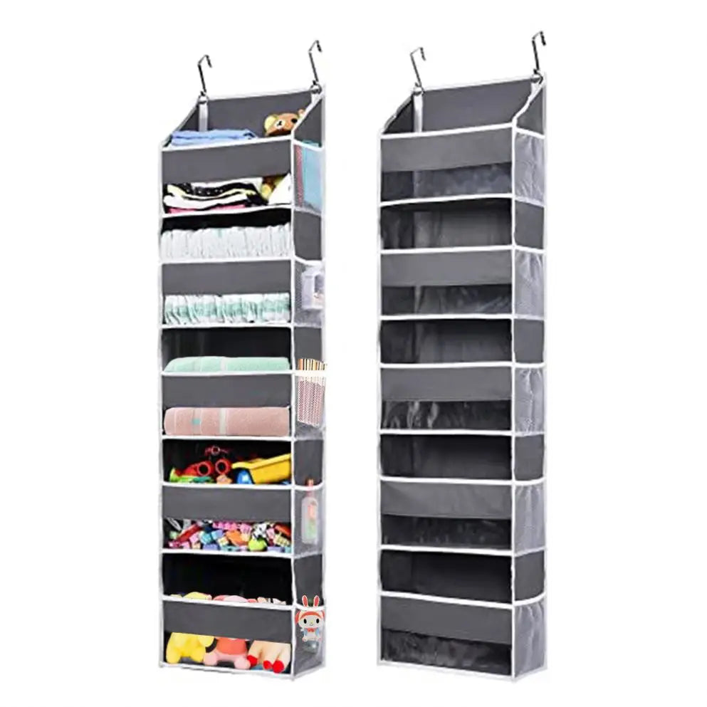33 Lbs Weight Capacity Hanging Storage Organizer With Clear Window for Bedroom Nursery Over Door Organizer With 4 Large Pockets