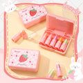 DRAGON RANEE  5pcs Matte Warm Lipstick Suit Fruit Strawberry Lip Stick No Easy to Stick Cup  Lip Gloss