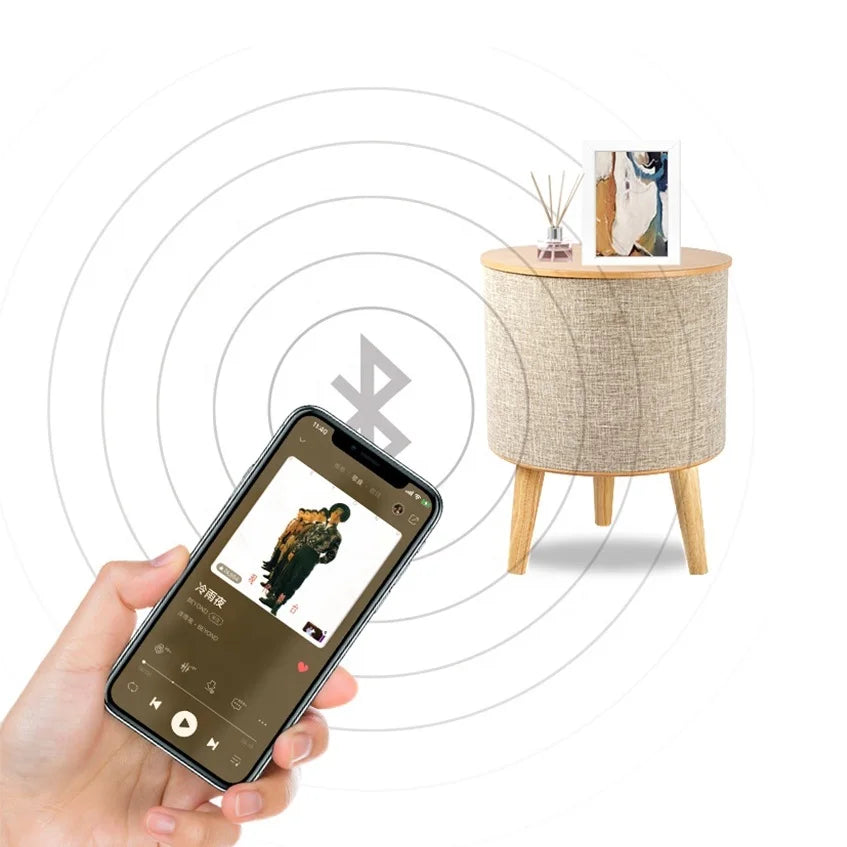 HOMEMORE Modern Nordic Furniture Indoor  Bedside Table Smart Coffee Table Wireless Charging Coffee Table With Speaker