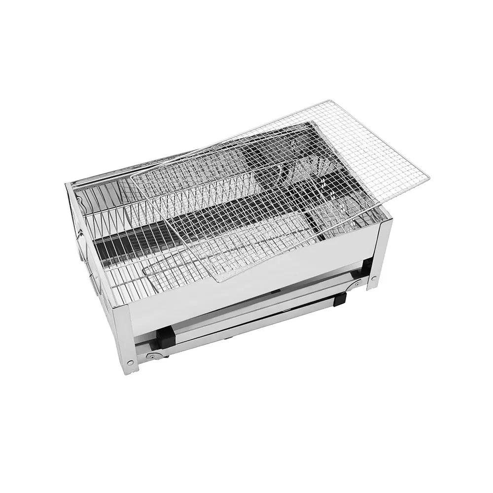 Wholesale YUEYOU BB090 Outdoor Camping Charcoal Folding Stainless Steel Commercial Barbecue Grill Touch Control Flame Safety