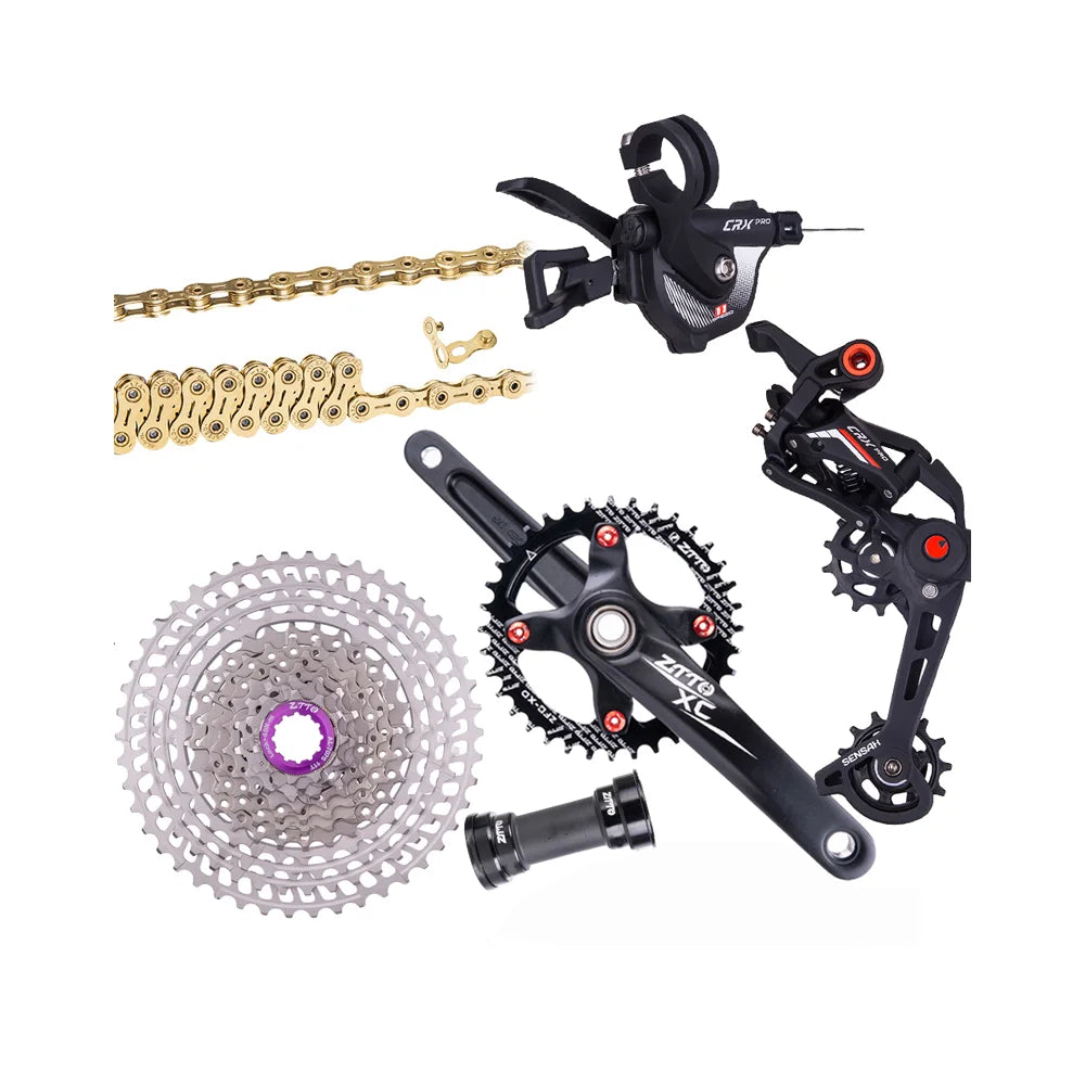 ZTTO 11-Speed 46T Ultralight Mountain Bicycle Freewheel Groupset 11V Sprocket Chain Cassette Derailleur Shifter Crankset