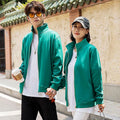 Cardigan Work Jacket Custom logo Stand Collar Fleece Jacket for Men