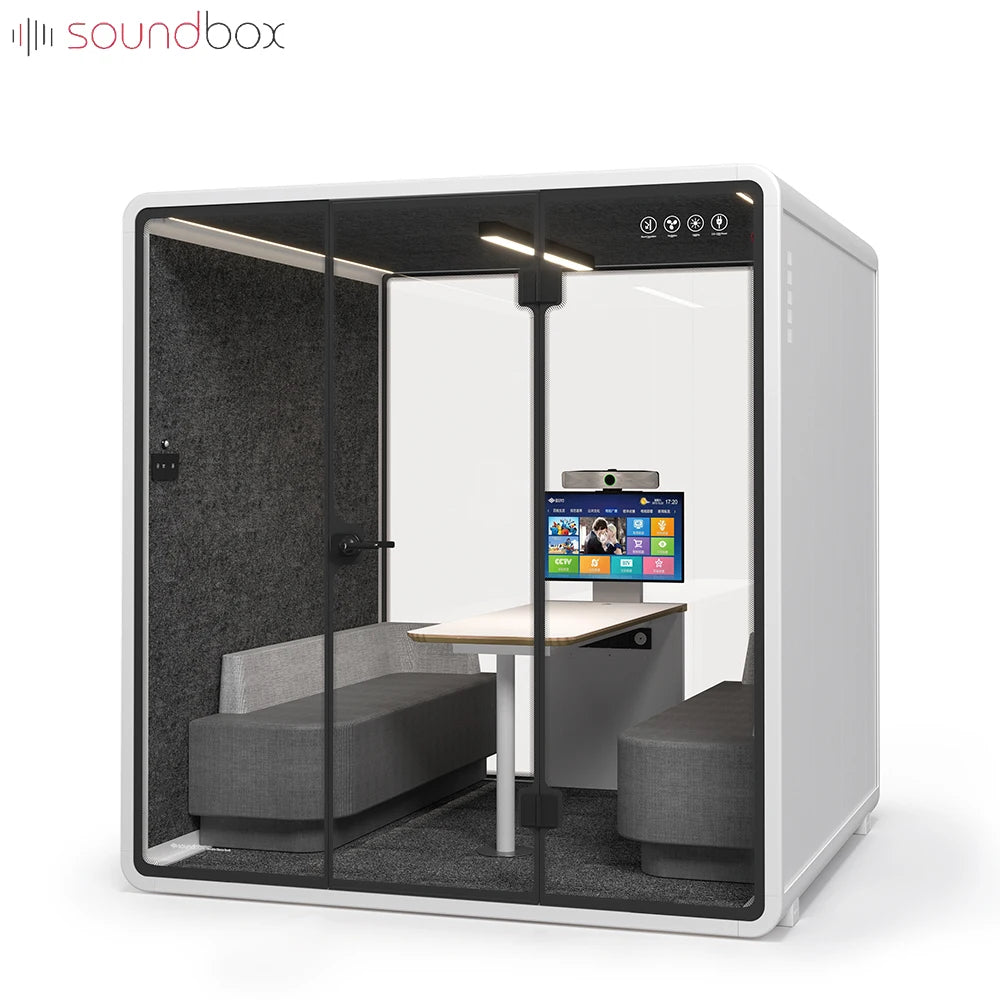 Sound Isolation Booth Meeting for Office Portable Sound Booth Working Small Soundproof Booth