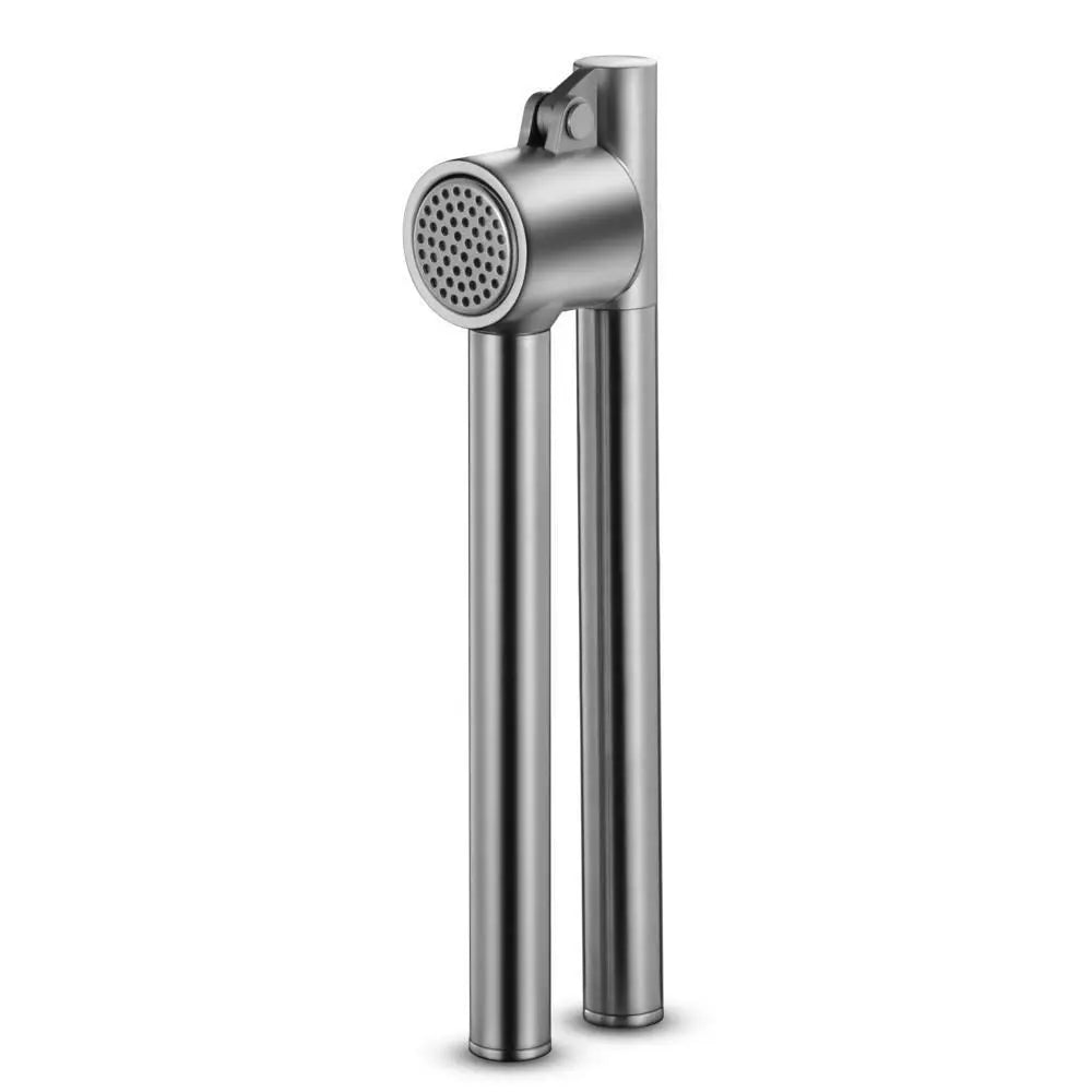 Stainless Steel Garlic Press Crusher Kitchen Gadget Manual Garlic Grinder and Peeler Set