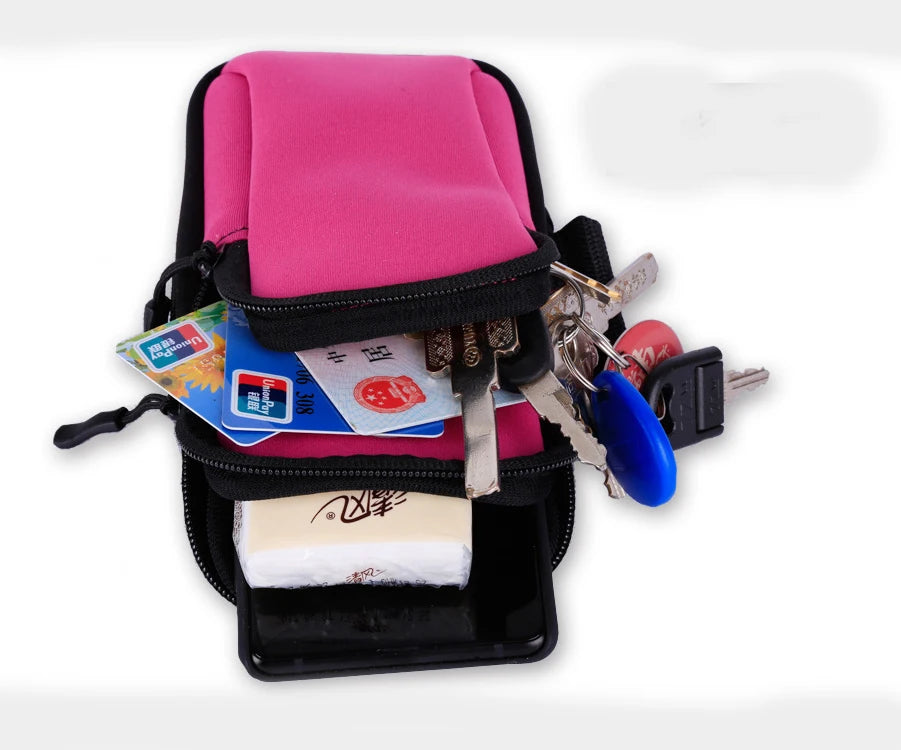Gym Waterproof Neoprene Outdoor Sports Armband Mobile Phone Bag Sport Arm Bag for Running Traveling