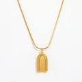 Joolim Jewelry 18K Gold Plated Stainless Steel Link Pendant Necklace Simple Trendy Design for Parties Anniversaries Wholesale