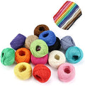 Natural Jute String for Artworks DIY Crafts Picture Display and Embellishments Colored Jute Hemp Twine