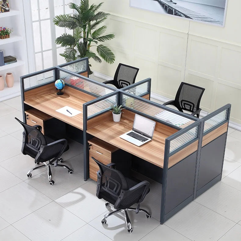 Workstation Desk Computer Modern 2/4/6 Seater Home Office Modular Workstation