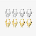 FUAMAY Fashion Jewelry Hoop Earrings Aretes De Plata 925 Silver Hoop Earring Zircon Pendants Charms