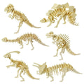 Creative Wooden 3d Dinosaur Model Puzzle Assembling Jigsaw Toys for Kids Wholesale