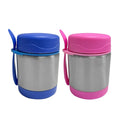 Mini Thermos Baby Food Feeding Product 300ml Stainless Steel Food Container Round Soup Cup Thermal Cup with Spoon Fork