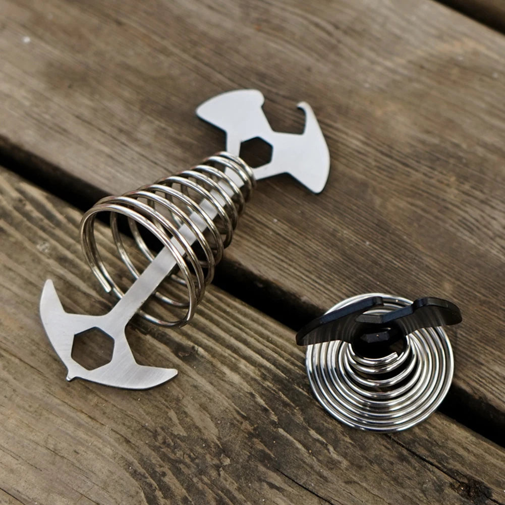 Plank Floor Spring Fishbone Anchor Tent Pegs Buckle Outdoor Awning Deck Stakes Fixed Nails Camping Tent Hooks Peg Buckle