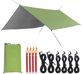 Woqi Custom Printed Portable Folding Waterproof Large Outdoor Camping Tarp Awnings Sun Shelter Tent Canopy