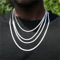 Wholesale Stainless Steel Blade Chain Necklace for Men/Women Trendy Daily Waterproof Neck Chain Accessories 2025 Fashion Jewelry