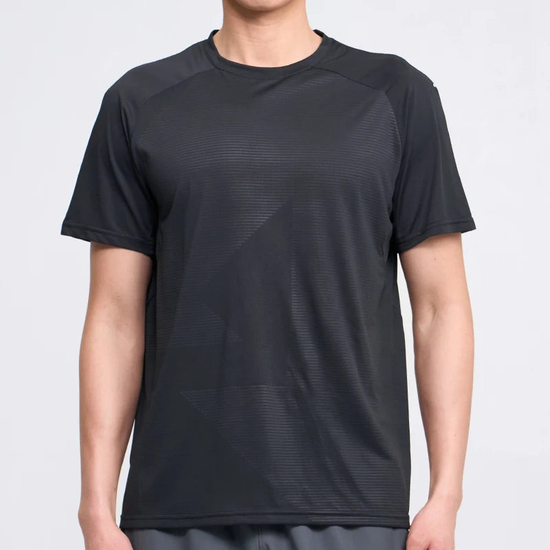 Summer Men's Breathable Top Short Sleeve Fitness Running Plus Size Round Neck T-Shirts