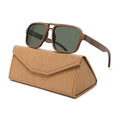 Conchen Wood Frames Polarized Sunglasses square Shades Sun Glasses Women Men
