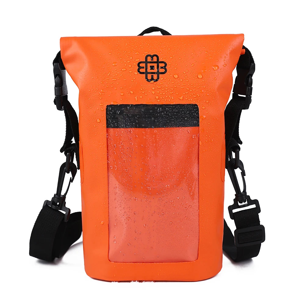 PVC 500D Tarpaulin Floating Waterproof Portable Roll Top Mobile Phone Swimming Dry Shoulder Bag for Outdoor