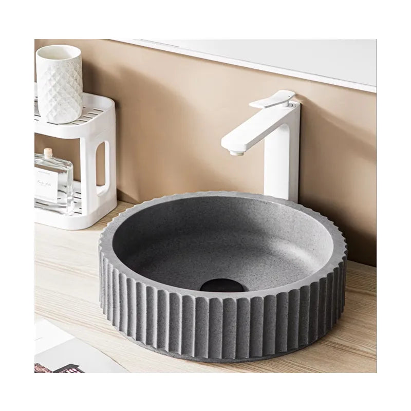 Modern Bathroom Wash Basin Environmental Protection Concrete Wash Basin Synthetic Stone Bathroom Basin