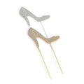 Elegant Rhinestone High-Heeled Shoes Cake Toppers High Quality Cake Decorations for Christmas Valentine's Day Mother's Day