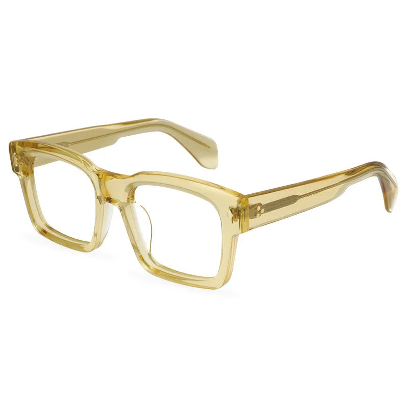 Shenzhen Designer Men's Luxury Eyewear Acetate Optical Eyeglass Frame Thick Acetate Frame Plate Brand Luxury Optical Eyeglasses