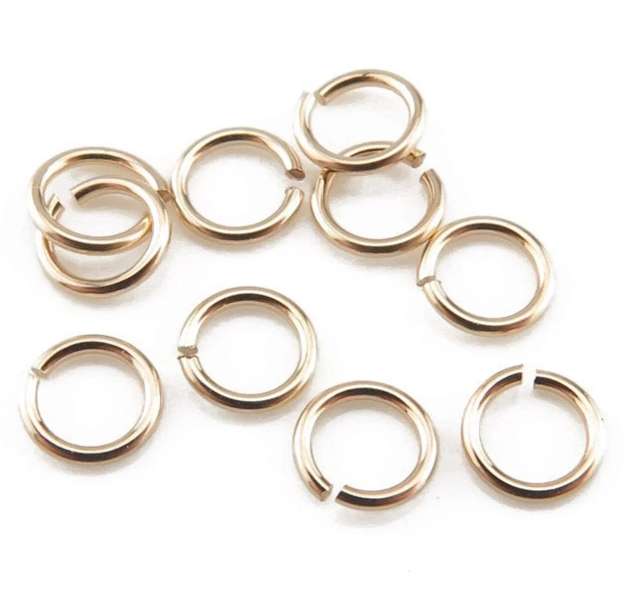 GP US Jump Rings Soldered Closed Jump Rings 14K Gold Filled Permanent Jewelry Chains 14kgf Waterproof DIY Jewelry Wholesale