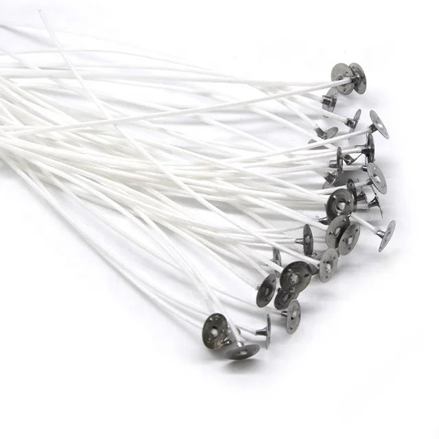 Wholesale Low MOQ Pre-waxed Lead-free Cotton Wicks With Metal Tab for Candle Making