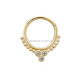 Custom 14K Solid Yellow Gold Body Jewelry Fashionable Cartilage Earring Clip & Nose Ring Piercing Seamless Jewelry